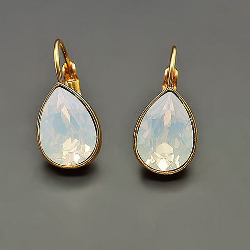 Auskari "Kristāla Lāse (White Opal)" ar Swarovski™ kristāliem
